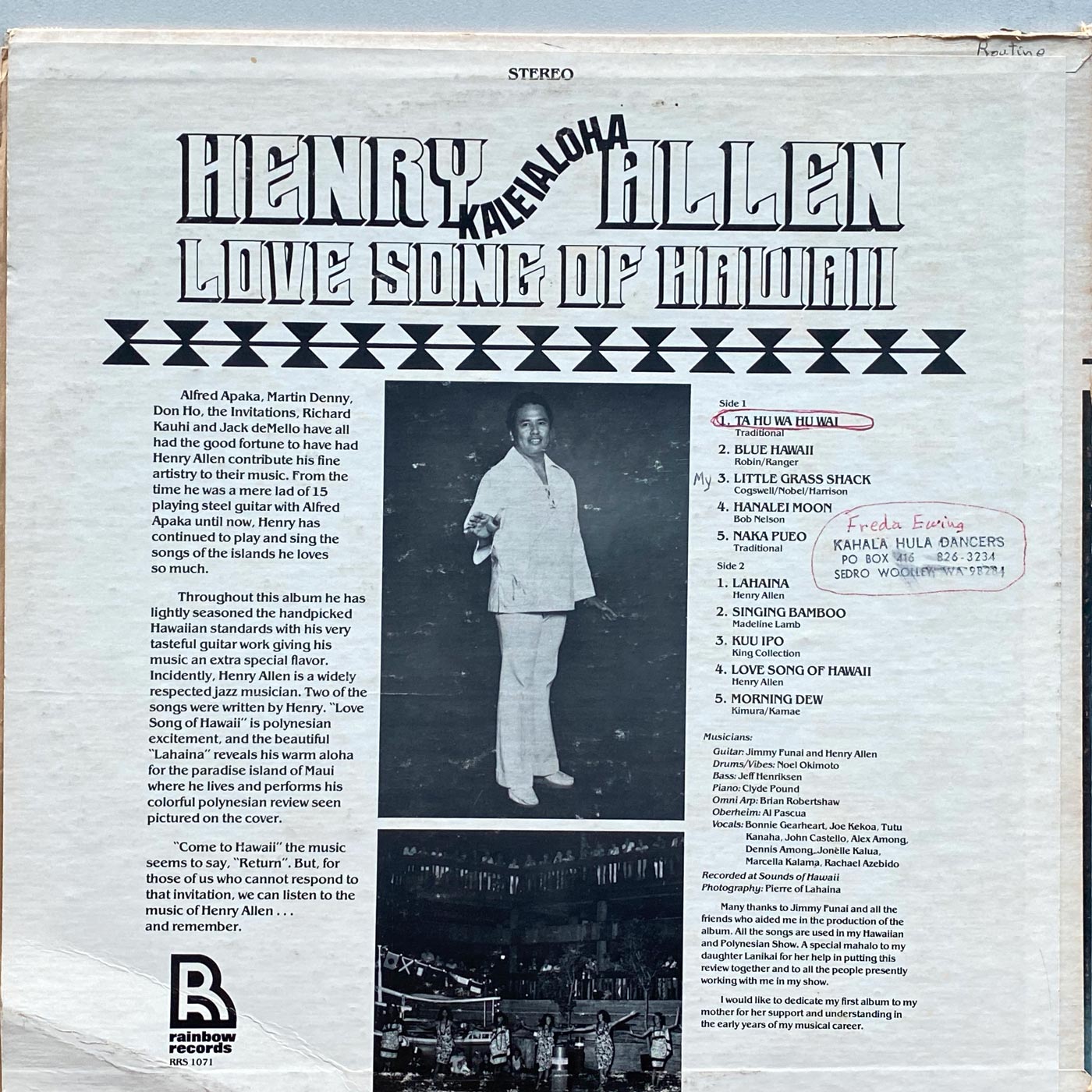 Henry Kaleialoha Allen - Love Song of Hawaii