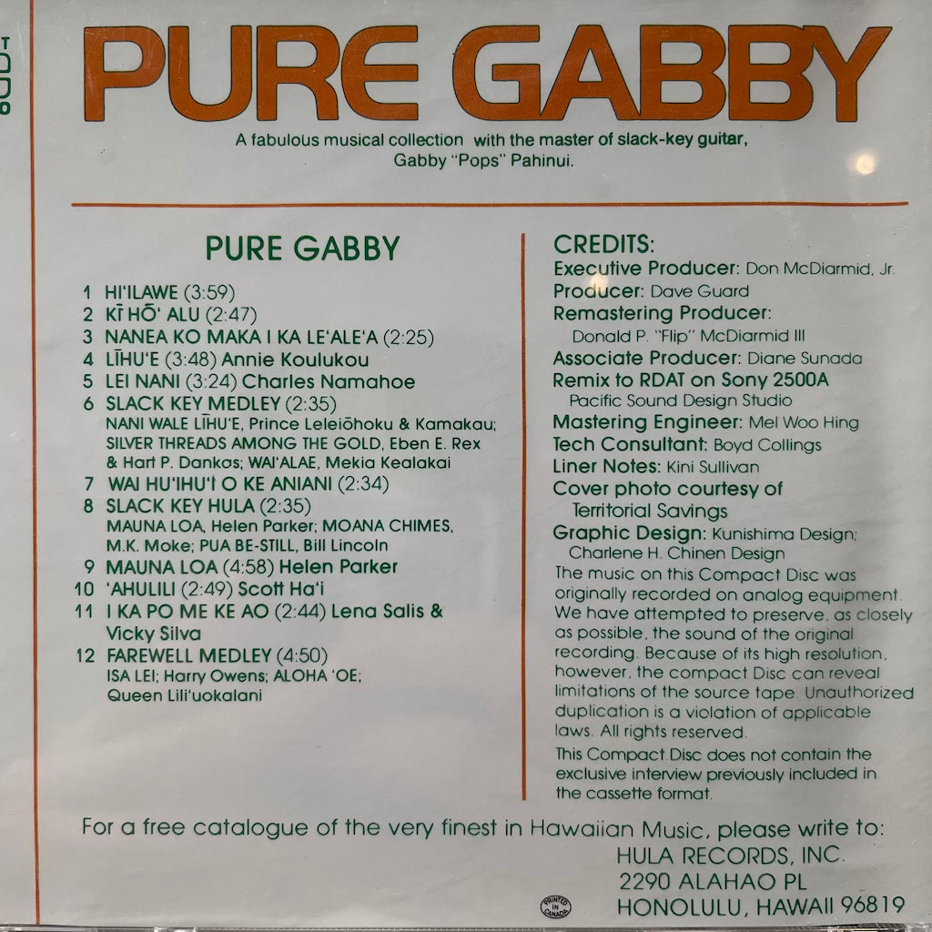 Gabby Pahinui - Pure Gabby [CD]