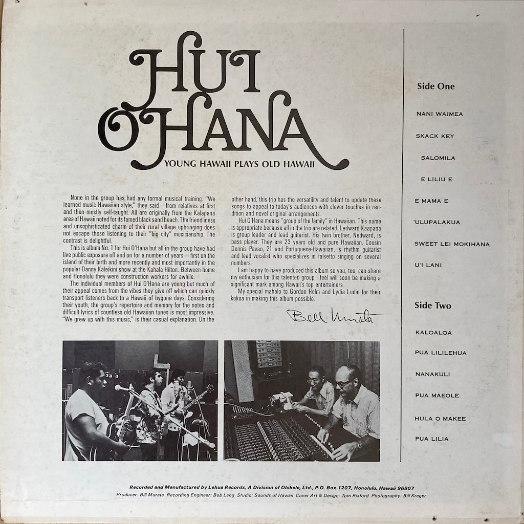 Hui Ohana - Young Hawaii Plays Old Hawaii