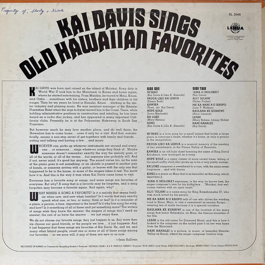Kai Davis - Old Hawaiian Favorites
