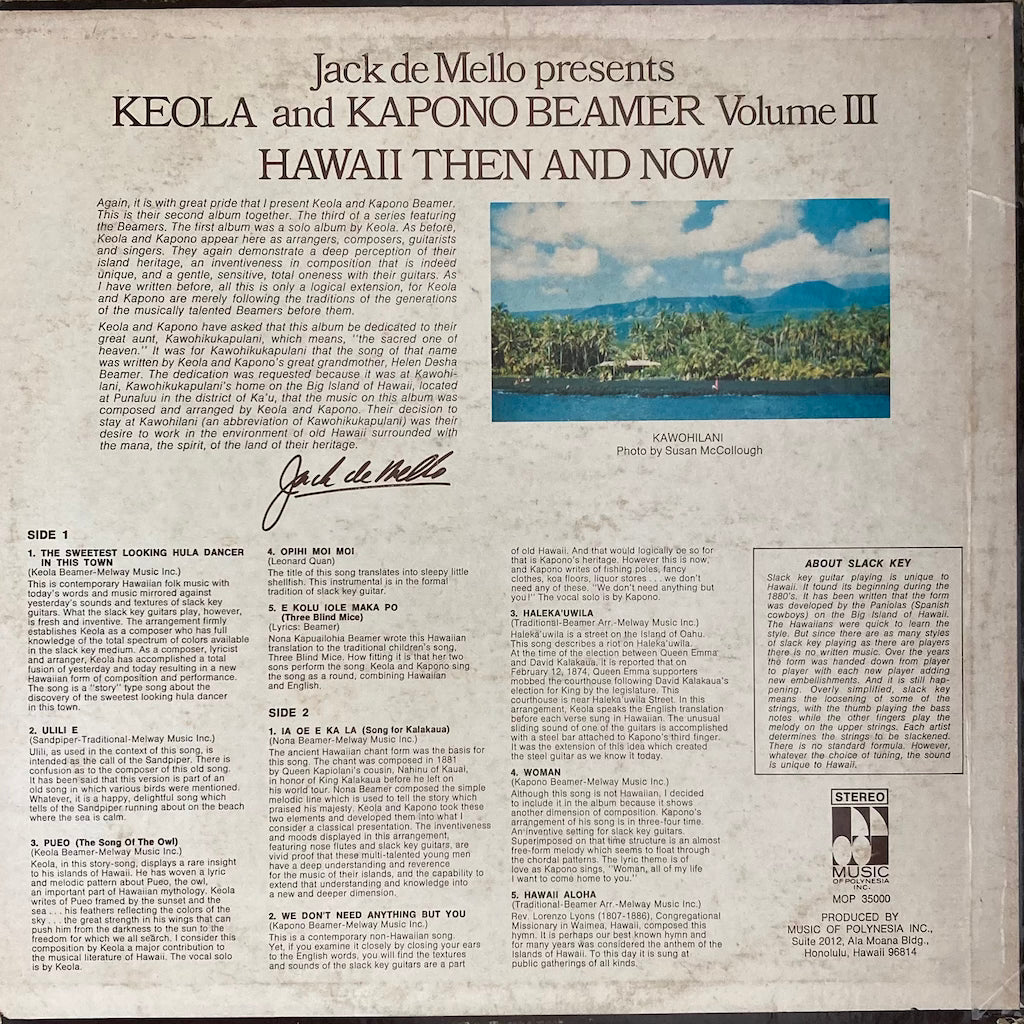 Keola and Kapono Beamer - Hawaii Then and Now