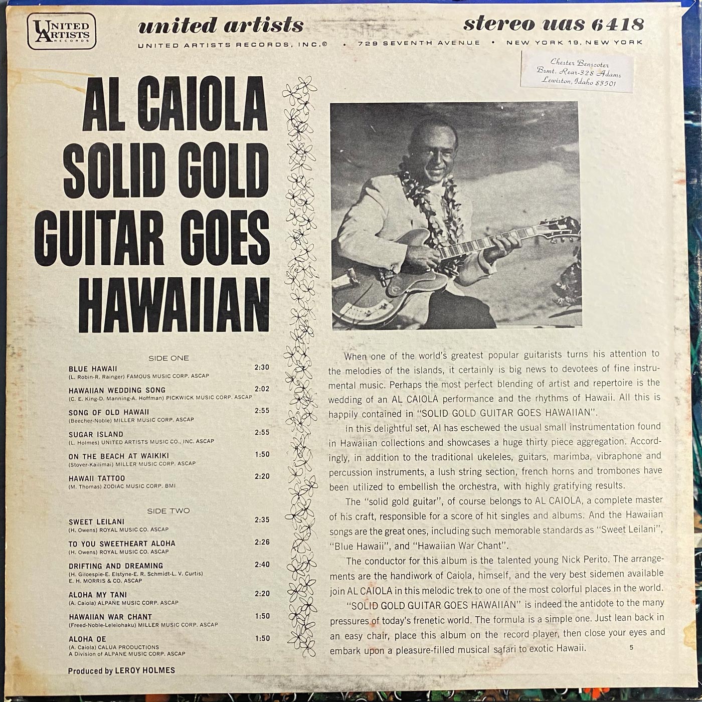 Al Caiola - Solid Gold Guitar Goes Hawaiian