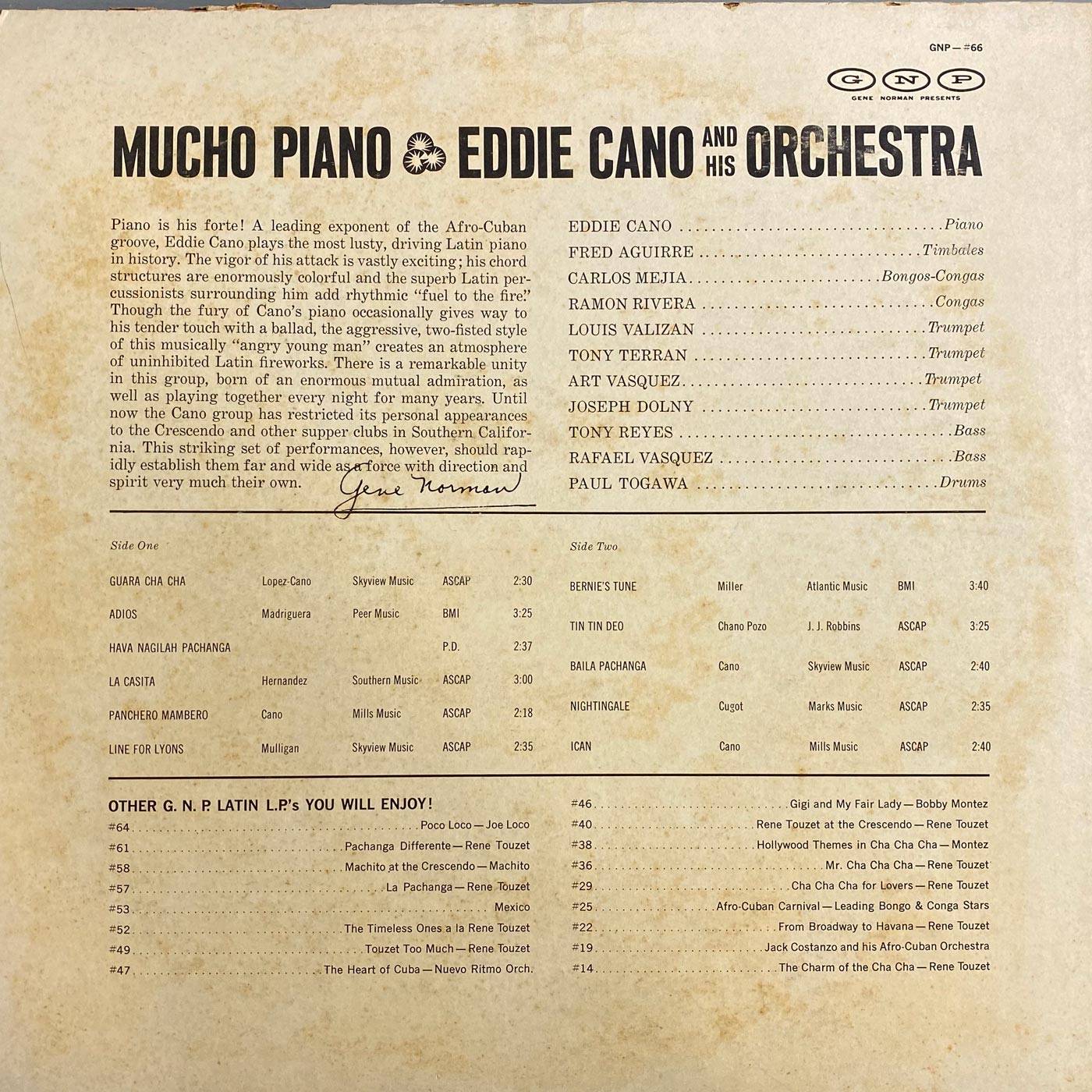 Eddie Cano His Piano & Orchestra - Mucho Piano