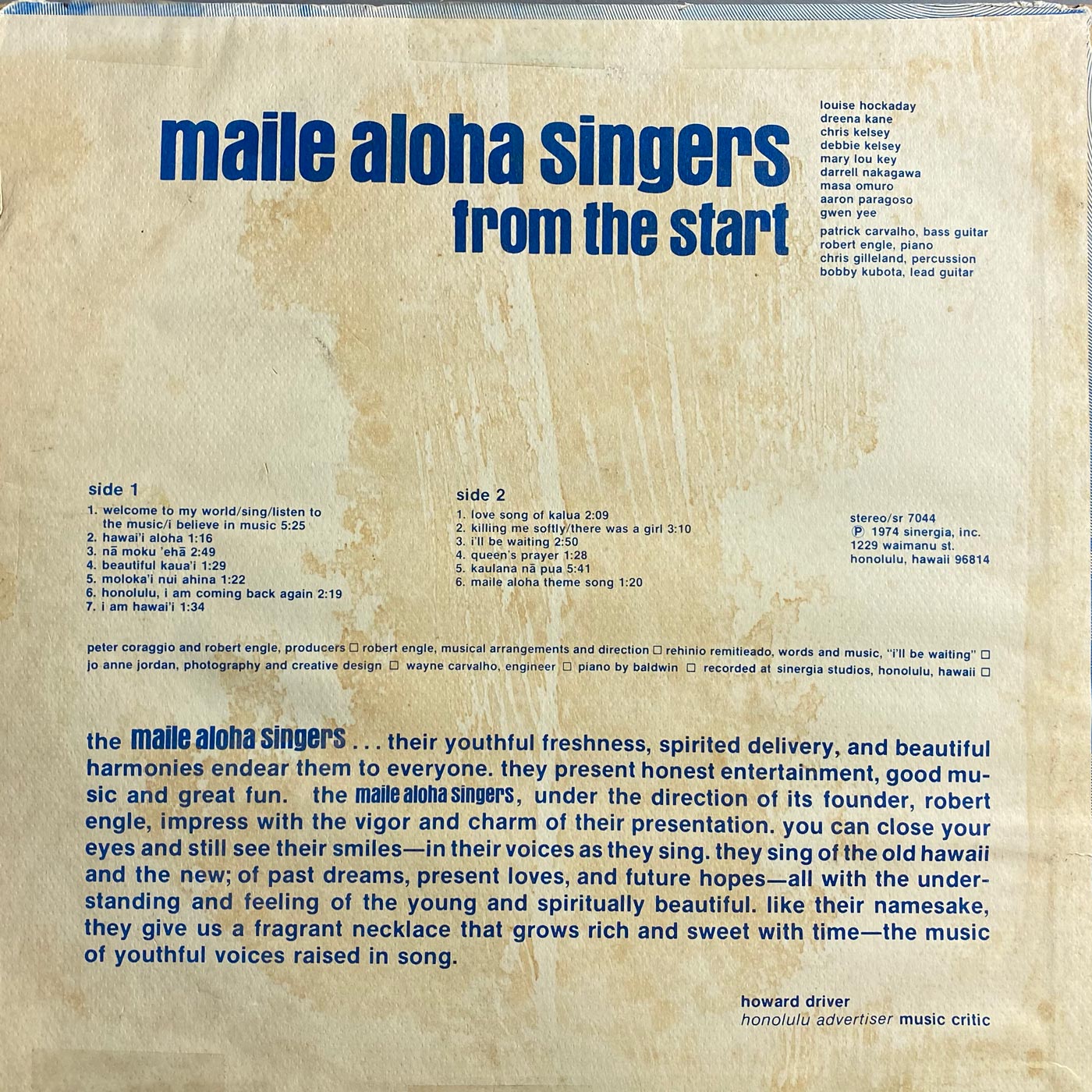 Maile Aloha Singers - From The Start