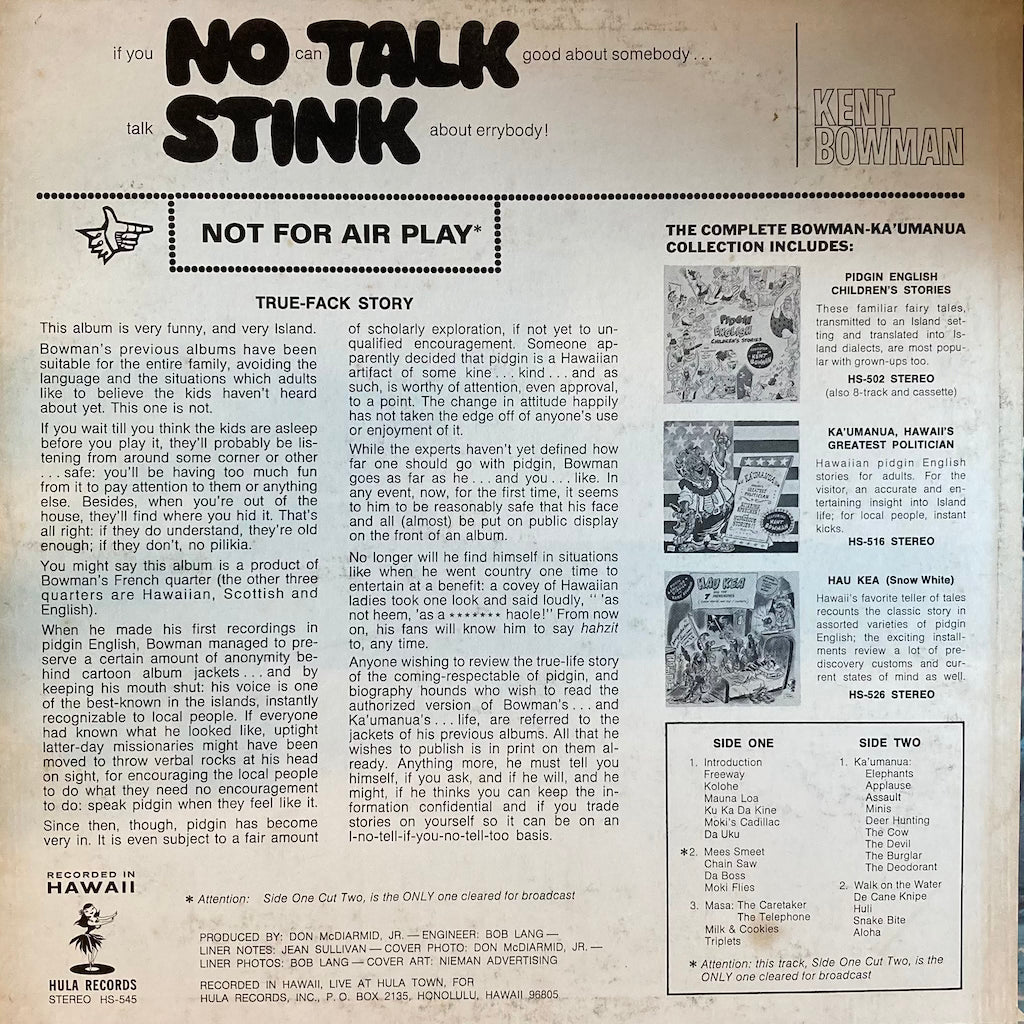 Kent Bowman - No Talk Stink!