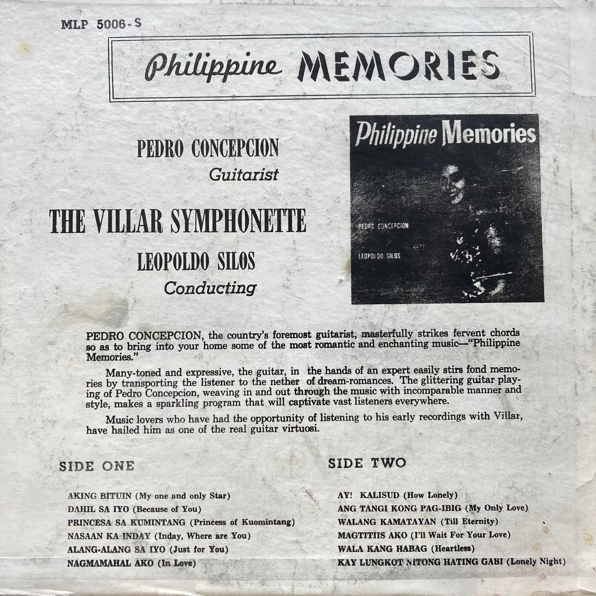 Pedro Concepcion - Philippine Memories