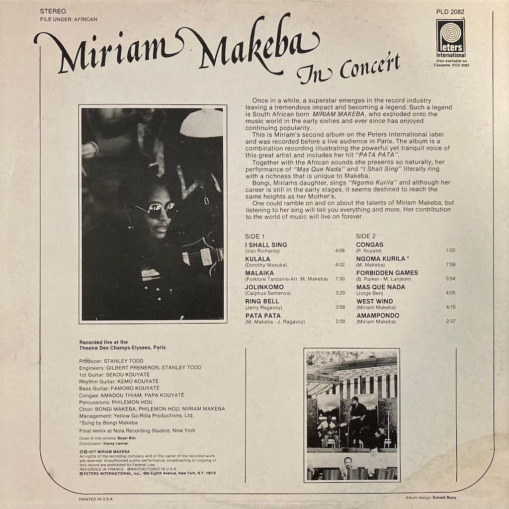 Miriam Makeba - In Concert