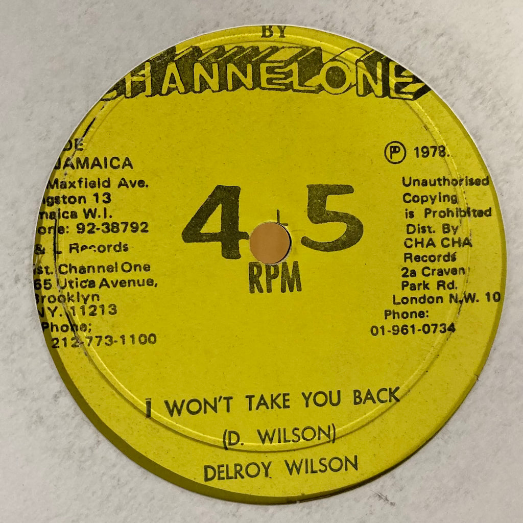 Delroy Wilson - Sharing The Night Together/I Won't Take You Back