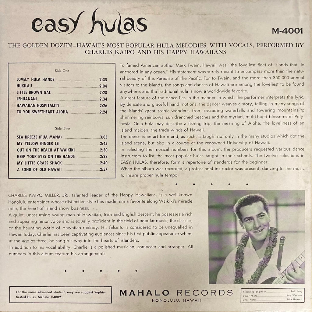 Charles Kaipo and His Happy Hawaiians - Easy Hulas
