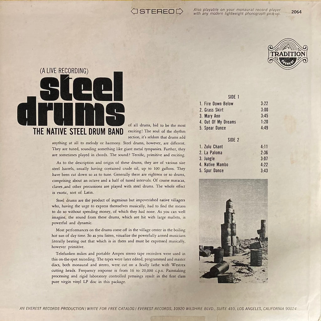 The Native Steel Drum Band – Steel Drums (A Live Recording)