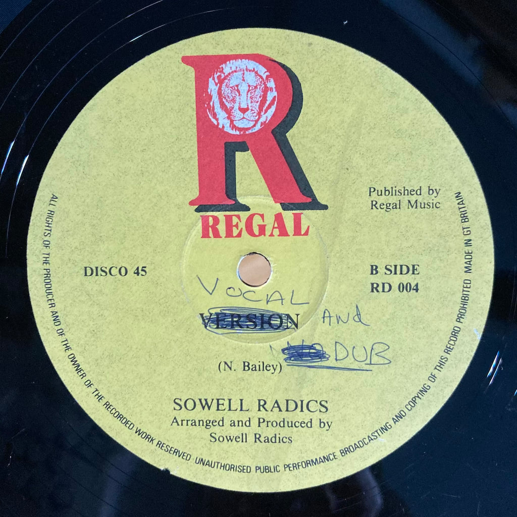 Sowell Radics - Wild Style/Version