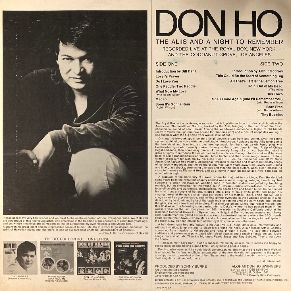 Don Ho - East Coast/West Coast