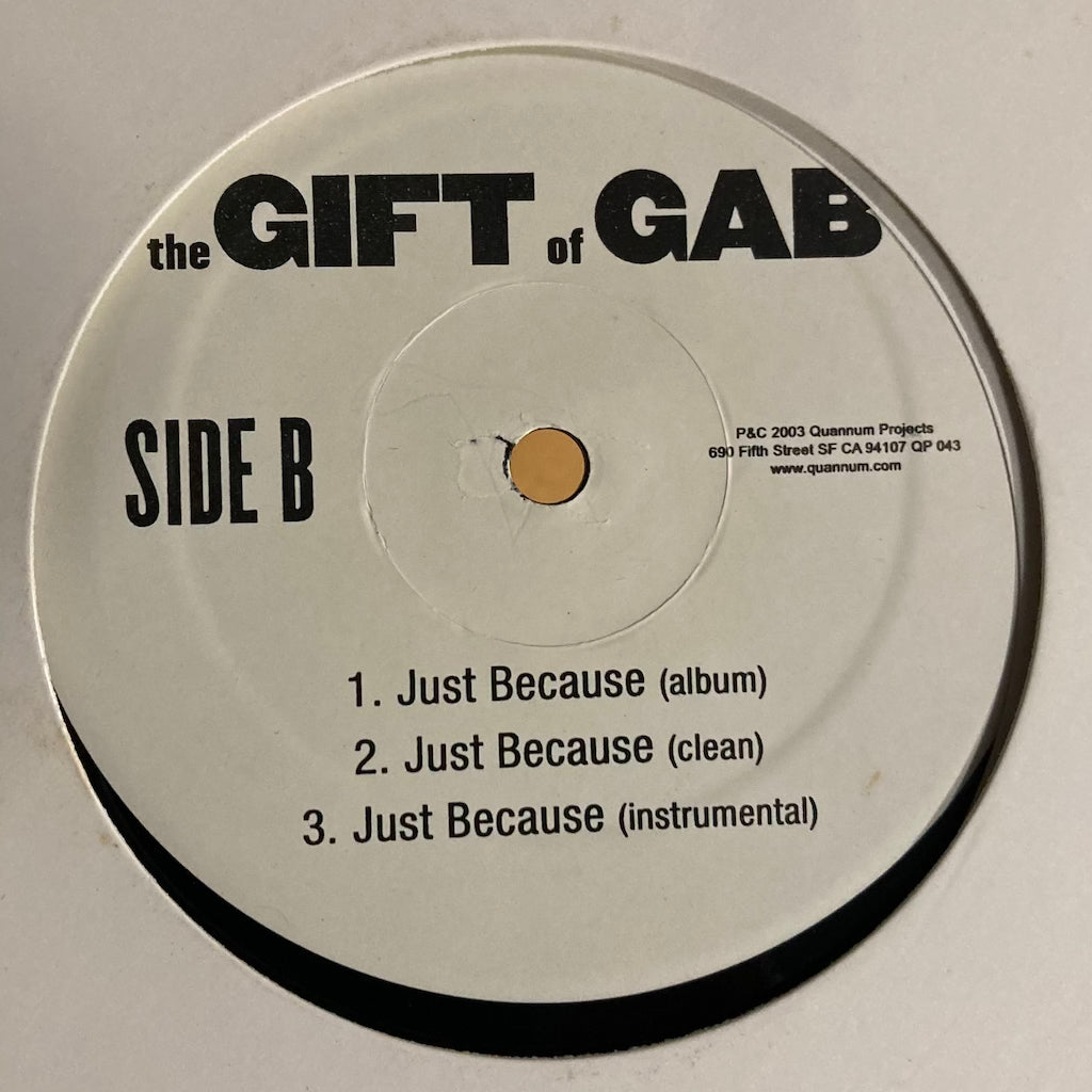 The Gift of Gab - The Writz / Just Because