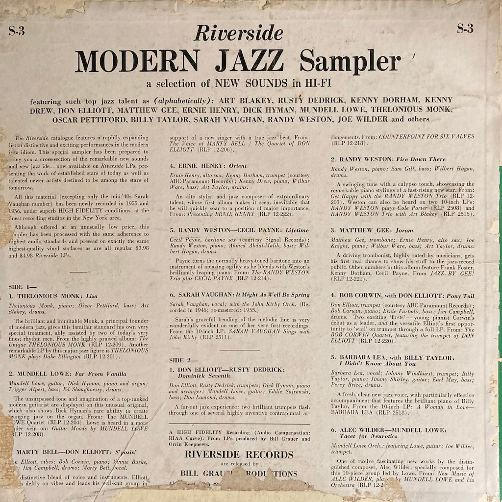 V/A - Riverside Modern Jazz Sampler