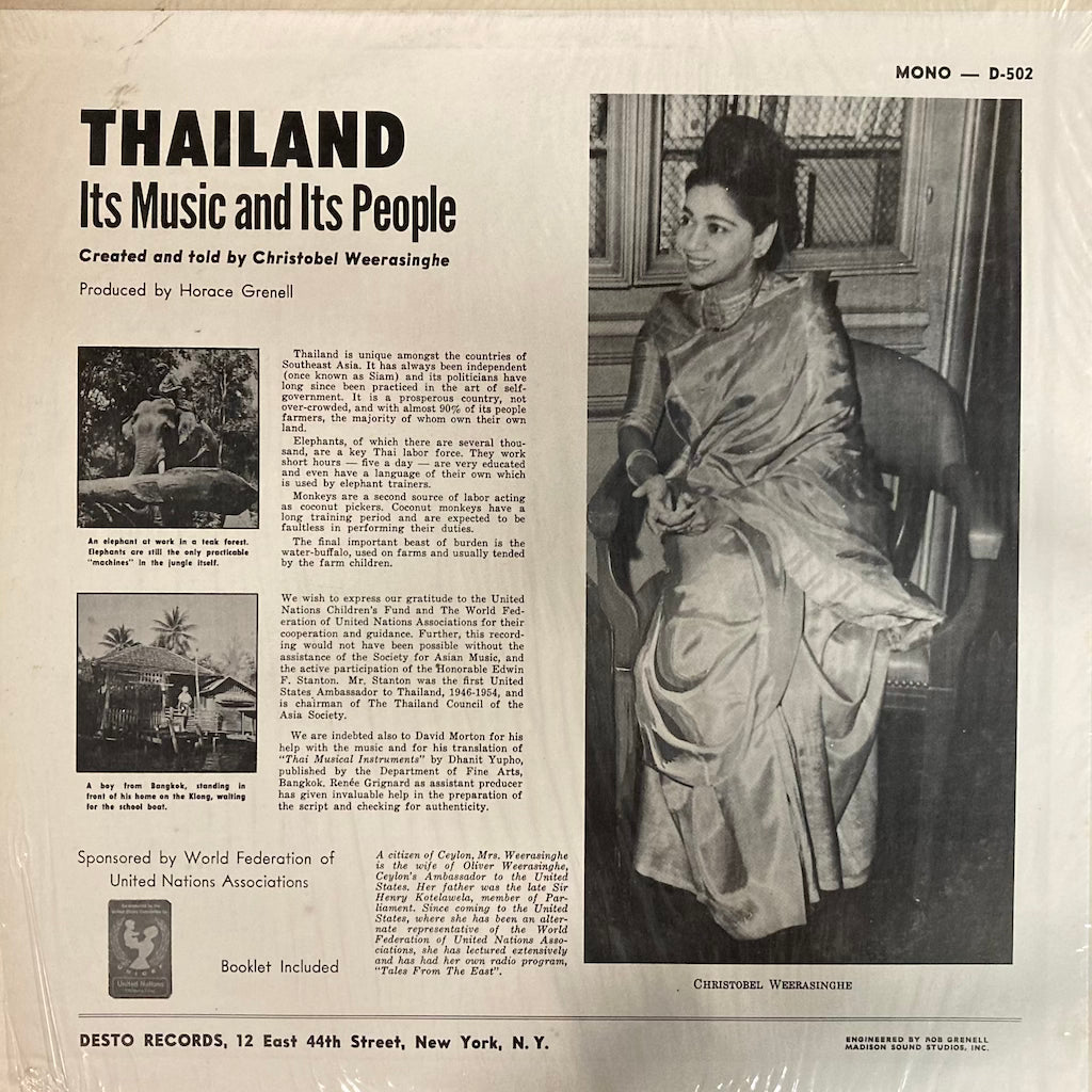 Christobel Weerashinghe - Thailand Its Music and Its People