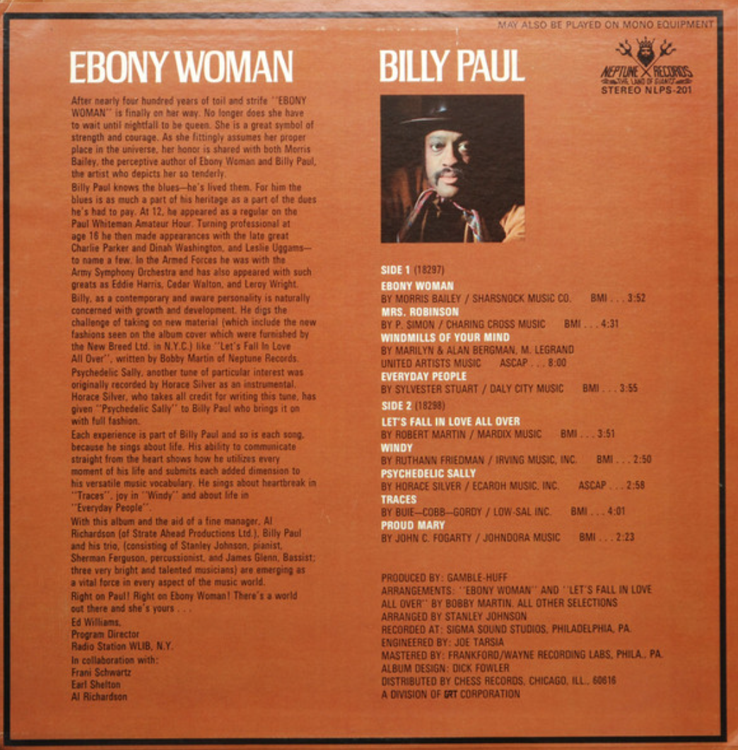 Billy Paul - Ebony Woman