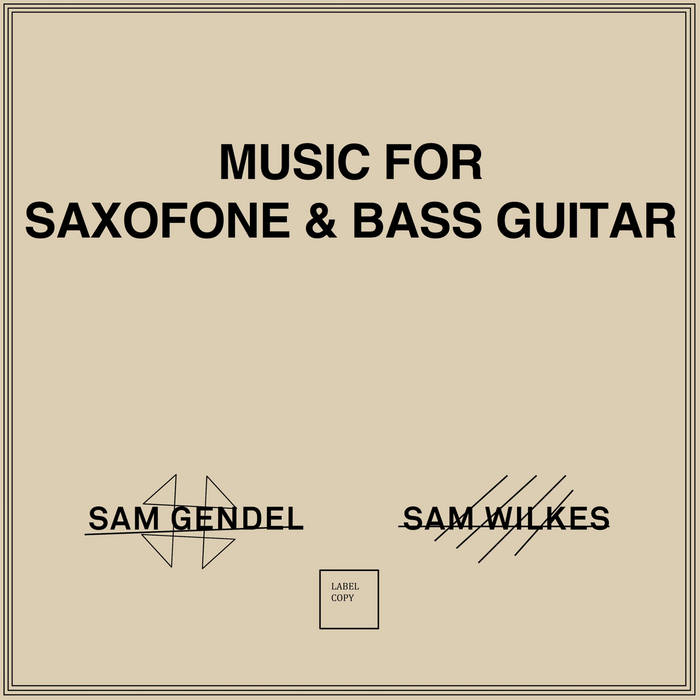 Sam Gendel & Sam Wilkes - Music for Saxofone & Bass Guitar