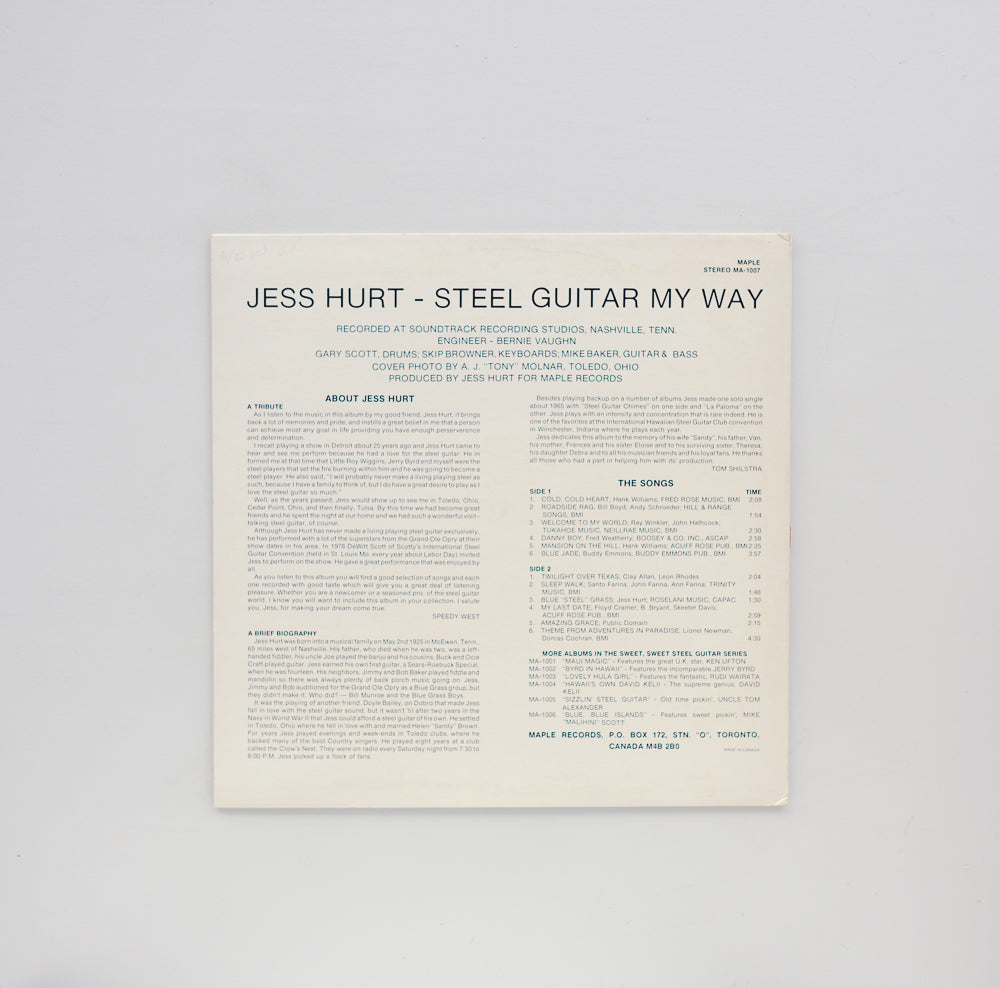 Jess Hurt - Steel Guitar My Way